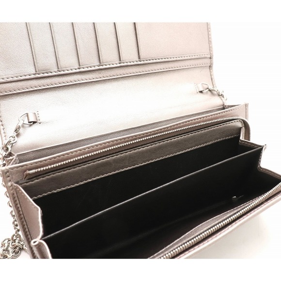 Gucci GG Implement Wallet Chain Wallet 2WAY Metallic Bronze Pink - Picture 4 of 9